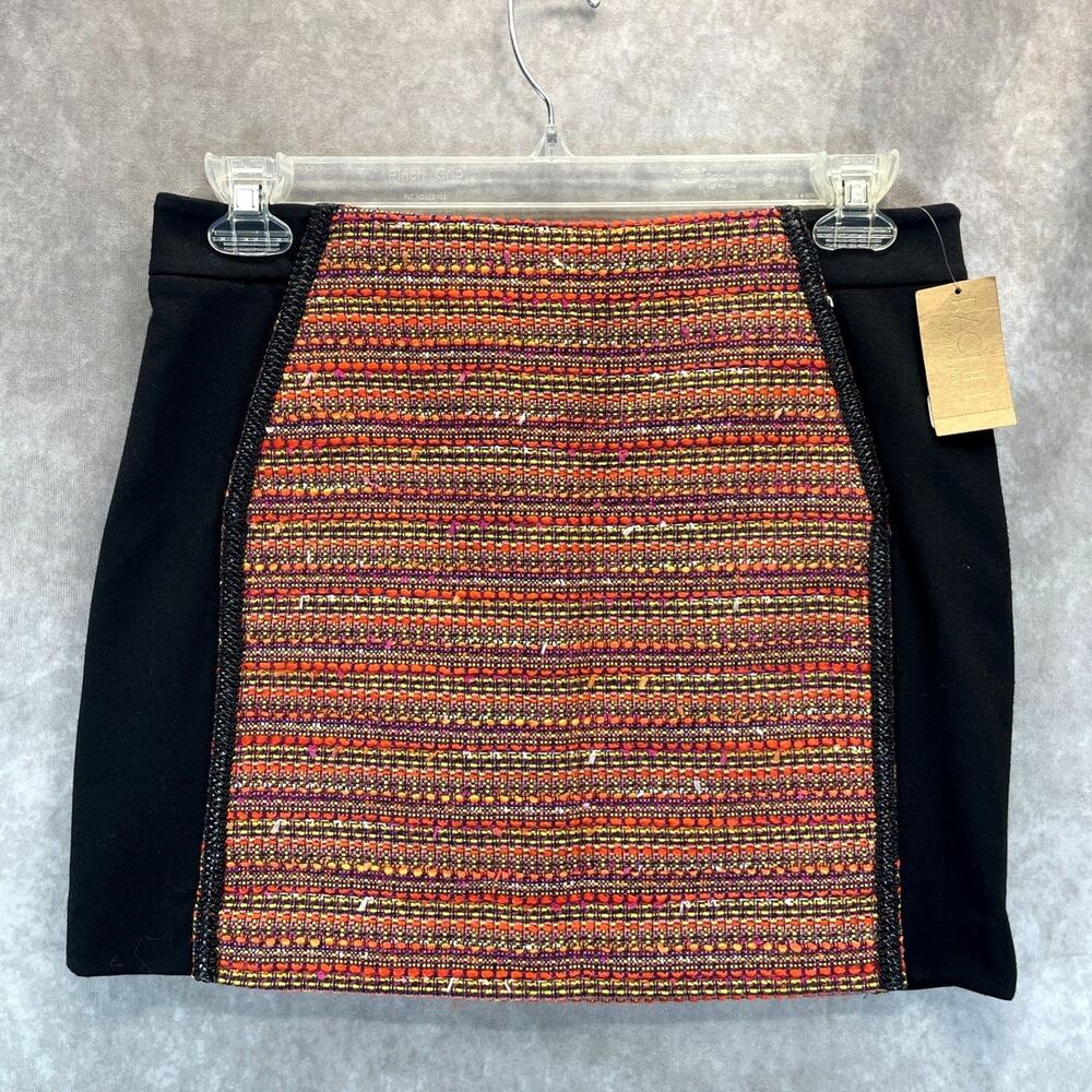 Y2K Rachel Rachel Roy Crosstown Traffic Women Sz 10 Mini Skirt Fuchsia Combo NWT